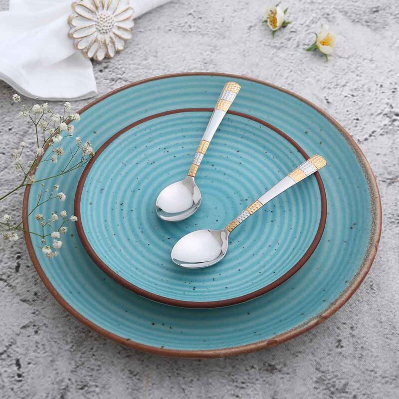 Roma Tea Spoon - Gold Plated - Set of 6pcs - Image 2