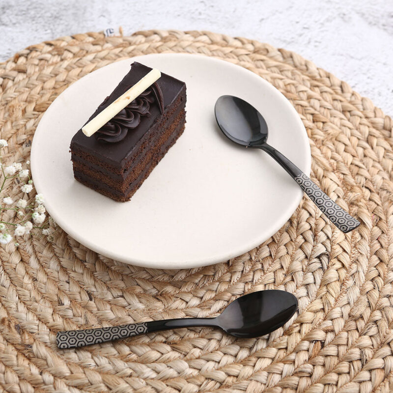 Roma Tea Spoon - Black - Set of 6pcs - Image 4