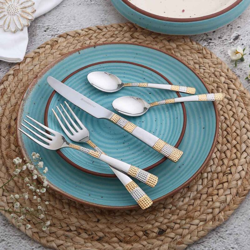 Roma Tea Spoon - Gold Plated - Set of 6pcs - Image 5