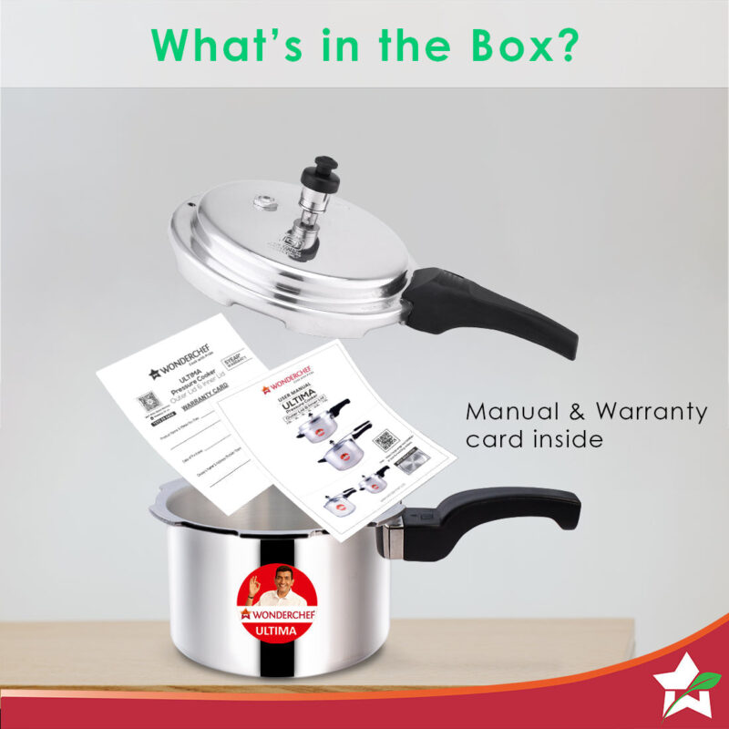 Outer Lid Ultima 3L Pressure Cooker, 3.25 mm Heavy Encapsulated Bottom, Bakelite Handles for Durability, Induction Friendly (Aluminium , Silver) - Image 4