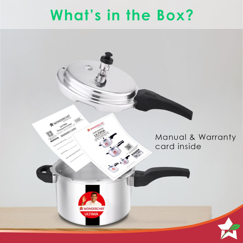 Ultima Induction Base 5L Aluminium Pressure Cooker With Outer Lid - Image 5