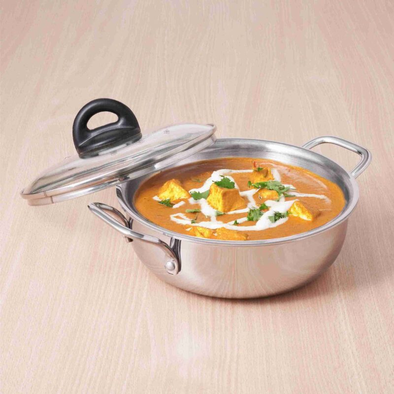 TurboCuk Tri-ply Stainless Steel Deep Fry Pan+ Glass Lid, Premium Quality, 3 Layer Thick Body, 100% Toxin-free, Non-stick, Induction & Gas, 20.3cm, 1.5 L, 1.38kg - Image 14