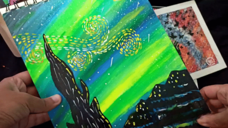 BRUSTRO ARTISTS' ACRYLIC COLOUR SET OF 6 FLUORESCENT COLOURS X 12ML TUBES - Image 4