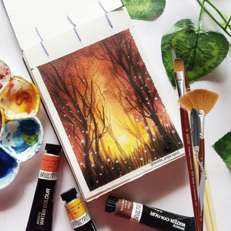 BRUSTRO ARTISTS' WATERCOLOUR SET OF 24 COLOURS X 12ML TUBES - Image 4