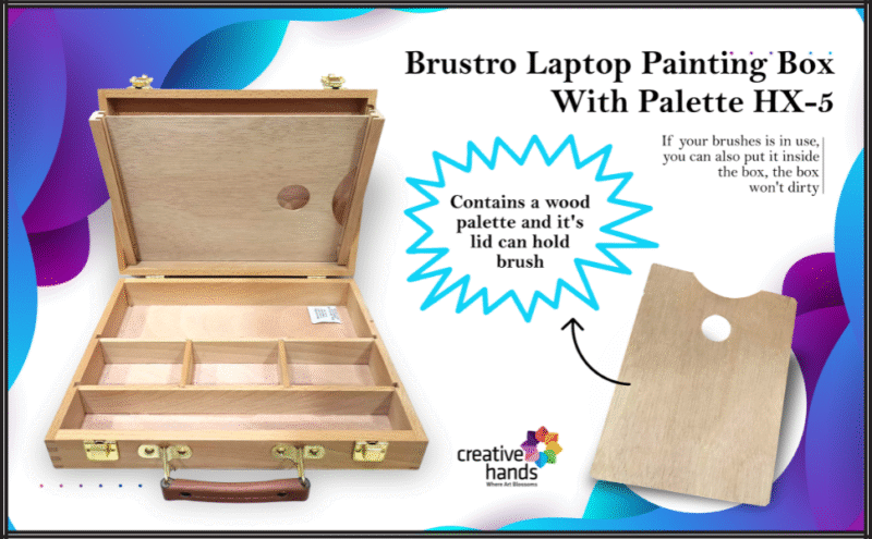 Brustro Artists' Laptop Painting Box with a Palette - Image 3