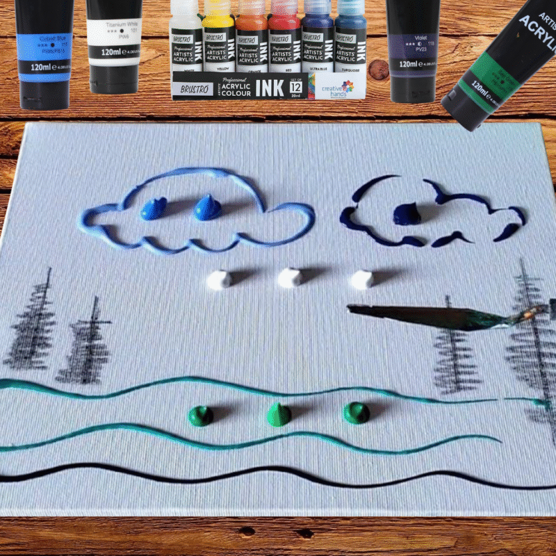 Brustro Artists' Acrylic 120ml Flourescent Green - Image 2