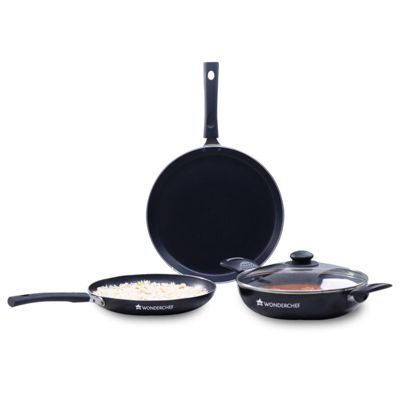 Valencia Non-stick Cookware Set - Black - Image 7