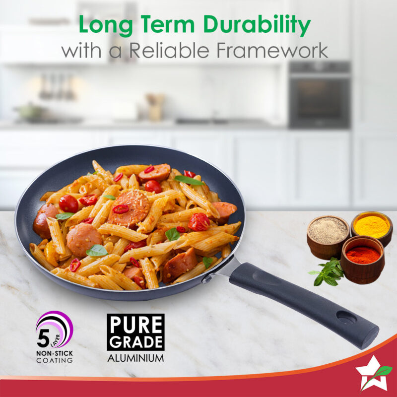 Valencia Non-stick Cookware Set - Black - Image 3