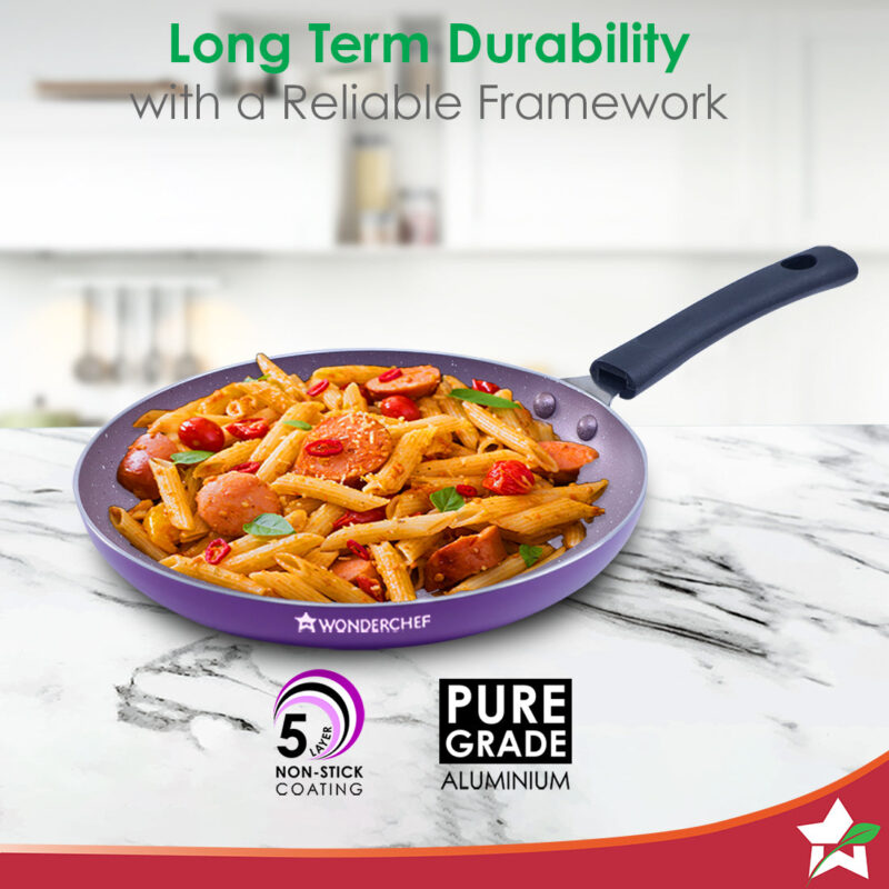 Valencia Non-stick Cookware Set - Purple - Image 3