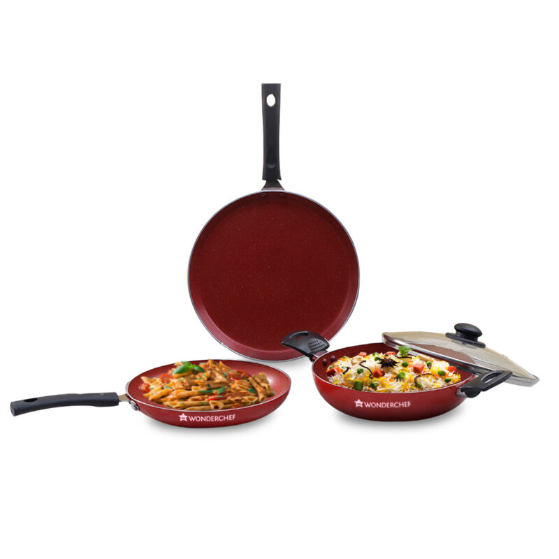 Valencia Non-stick Cookware Set - Red - Image 7