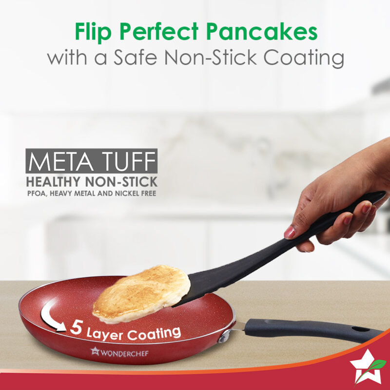 Valencia Non-stick Cookware Set - Red - Image 2