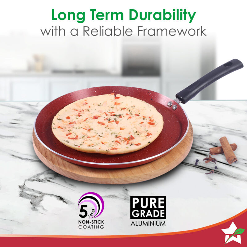 Valencia Non-stick Cookware Set - Red - Image 3