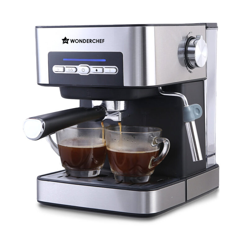 Wonderchef Renewed Regalia Espresso Coffee Maker 15 Bar | Ideal for Espresso, Cappuccino, Latte, Macchiato or Ristretto at Home | Steamer Spout for Cappuccino & Latte | Works with Coffee Powder | Steel - Image 8