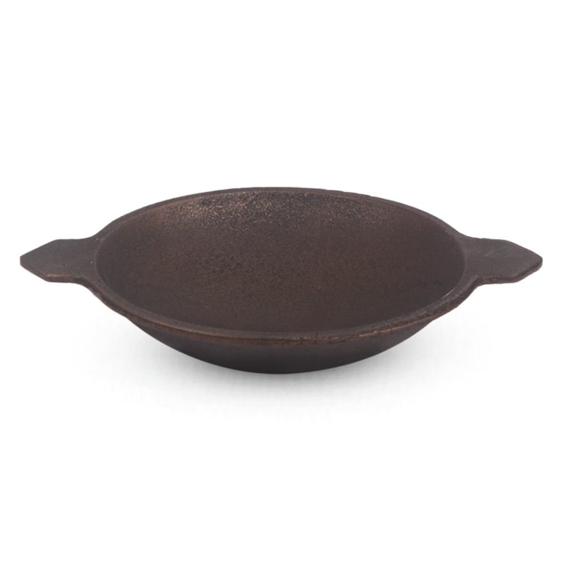 CASTrong Cast Iron Appam Pan/Appachetty, Glass Lid, Pre-seasoned, Nonstick, 100% Pure, Toxin-free, Induction, 22cm, 1.5kg - Image 6