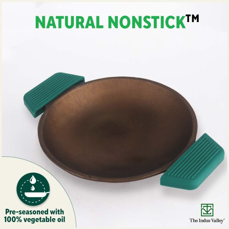 CASTrong Super Smooth Cast Iron Appam Pan/Appachetty, Silicon Handle,Pre-seasoned, Nonstick, 100% Pure, Toxin-free, 22cm, 1.9kg - Image 9