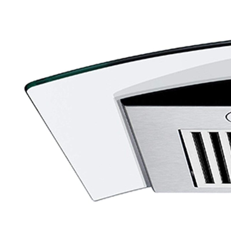 Napoli Curve Glass Chimney 60cm/1250m3/h with Baffle Filters - Image 7