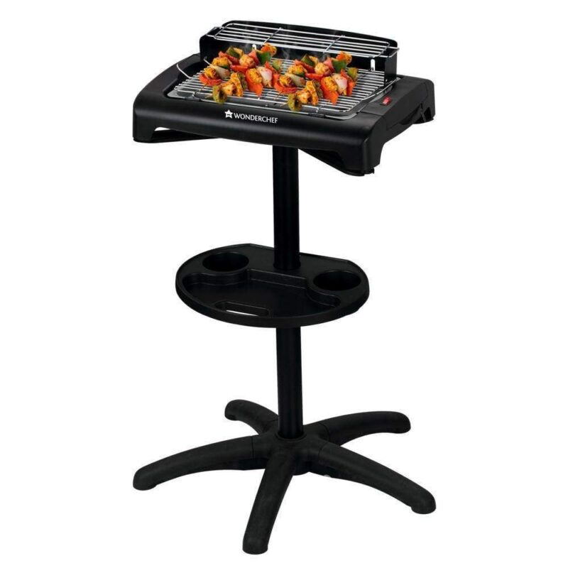Smoky Grill Non-Stick Electric Barbeque(BBQ) with Adjustable Stand| Wide Grill Tray| Smoke Free Griller, Frying, Tandoori Maker for Indoor, Outdoor, Camping, Parties| Portable, Sleek & Compact, Lightweight Appliance| 1650 Watt| 1 Year Warranty - Image 3