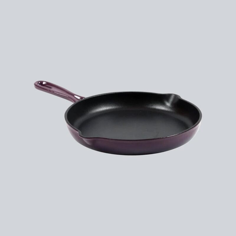 Ferro Cast-iron 26 cm Frying Pan, Corrosion-Resistant Coating, Compatible on Induction, 1.6 L, 5 Years Warranty, Purple - Image 13