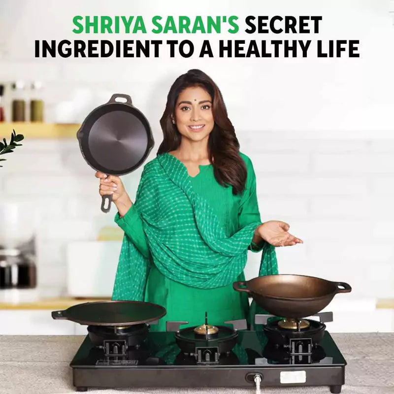 Super Smooth Cast Iron Fry Pan, Silicon Handle, 100% Pure, Toxin-free,Pre-seasoned, Induction, Non-stick, 20.3/25.4cm, 1.3/1.7L, 2.3/2.4kg - Image 2