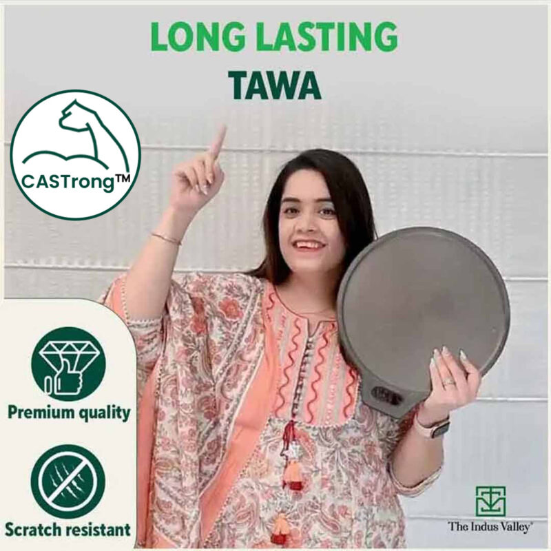 Super Smooth Cast Iron Tawa + Free ₹110 Spatula, Pre-seasoned, Nonstick, 100% Pure, Toxin-free, 30.5cm, 2.3kg - Image 6