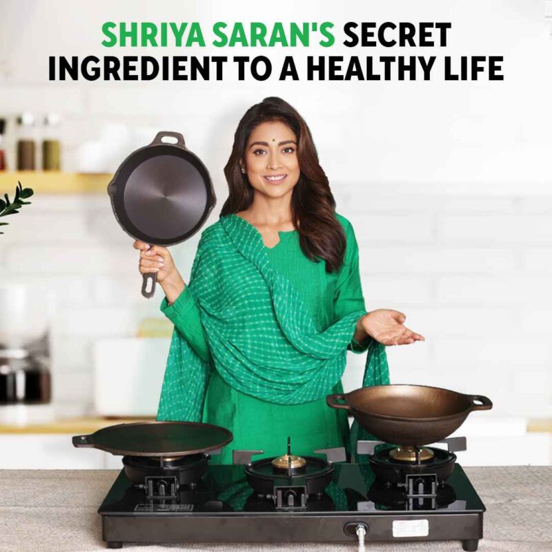 Super Smooth 9 Pit/Cup Cast Iron Paniyaram/Appe Pan+ Free Spatula, Pre-seasoned, Natural Nonstick, 100% Pure, Toxin-free, 21 cm, 2.8kg - Image 5