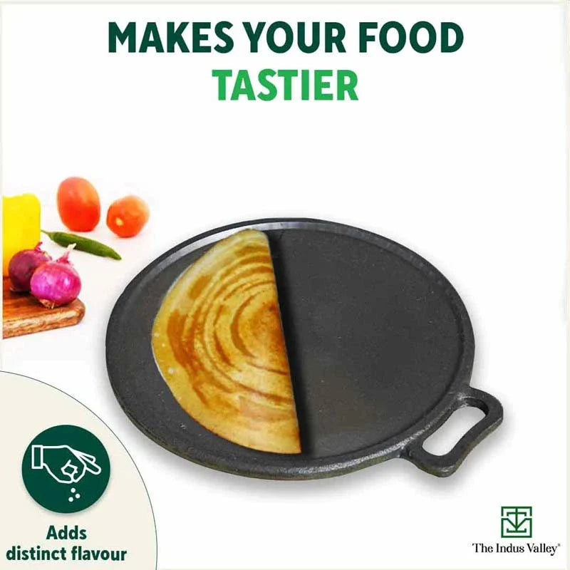 Super Smooth Cast Iron Kadai+Tawa+ Free ₹400 Tadka Pan, Kitchen set for Home, 100% Pure, Toxin-free, Nonstick - Image 8