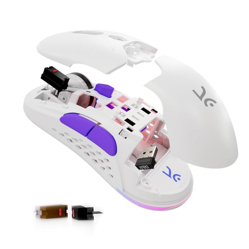 Chimera White Wireless Gaming Mouse - Image 3