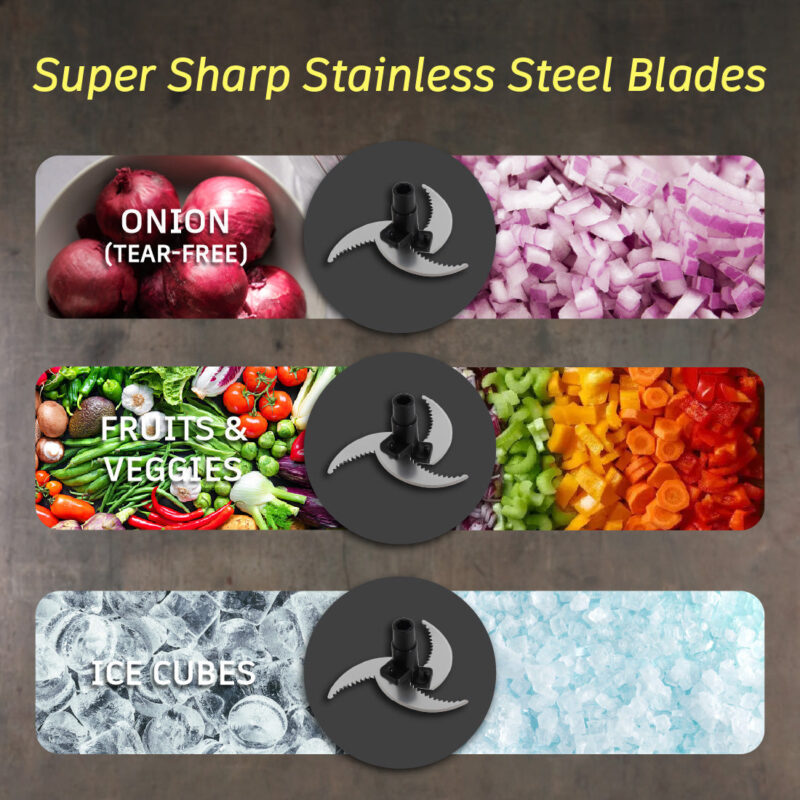 Turbo Dual Speed Food Processor, Multi-purpose, High Speed, Chop Vegetables, Julienne, Whisk, Slice, Mince, Knead Atta, Blend Juices - Image 6