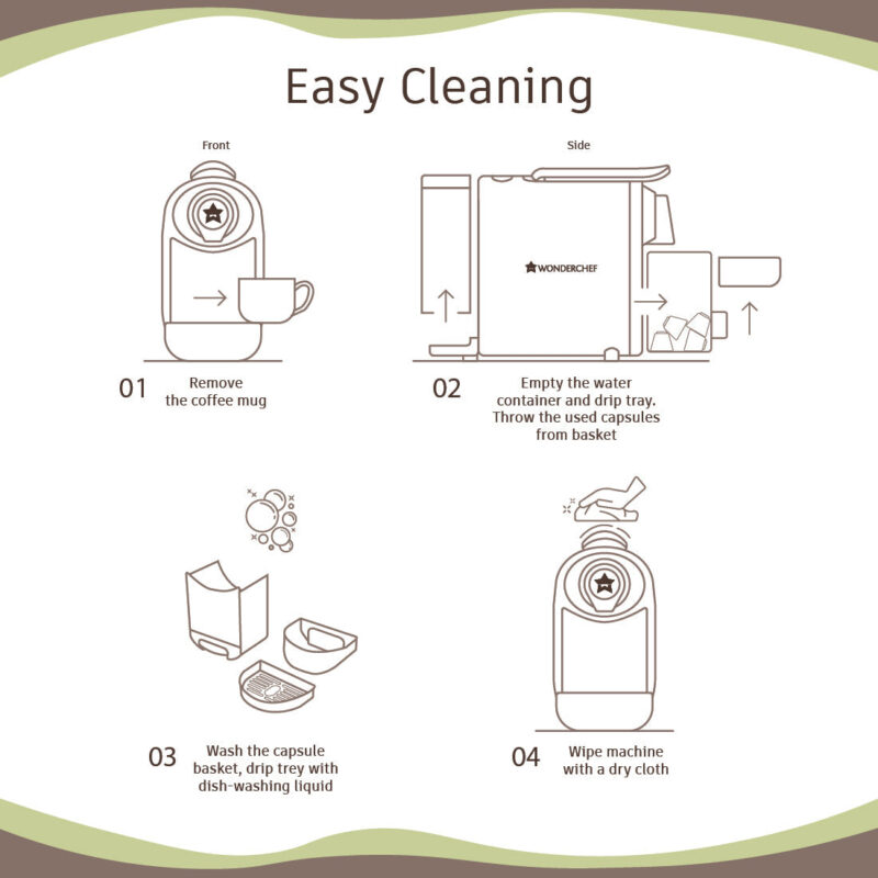 Regalia Capsule Coffee Machine with Frother | Perfect espresso shots for Cappuccino, Latte and Americano | Compatible with Nespresso Capsules | 3 Coffee Shot options - Ristretto, Espresso, Lungo | Patented Capsule Ejection System | 1400W | 2 Year Warranty - Image 6