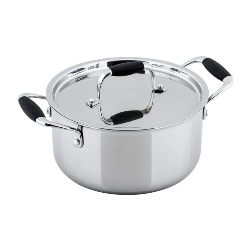 Stanton 20 cm Stainless Steel Casserole With Lid, Handle with Silicone Sleeve, Induction Friendly, 2.5mm, 3L, 25 Years Warranty - Image 8