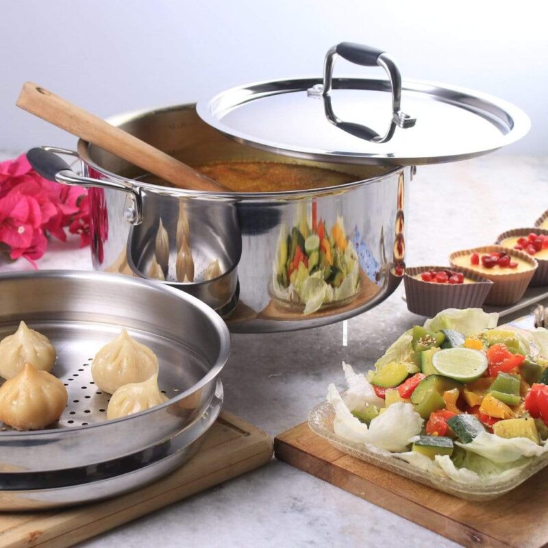 Stanton 20 cm Stainless Steel Casserole With Lid, Handle with Silicone Sleeve, Induction Friendly, 2.5mm, 3L, 25 Years Warranty - Image 7