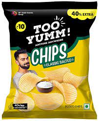 50x Too Yumm!- Potato Chips - Classic Salted, Pack of 50 - 25g each