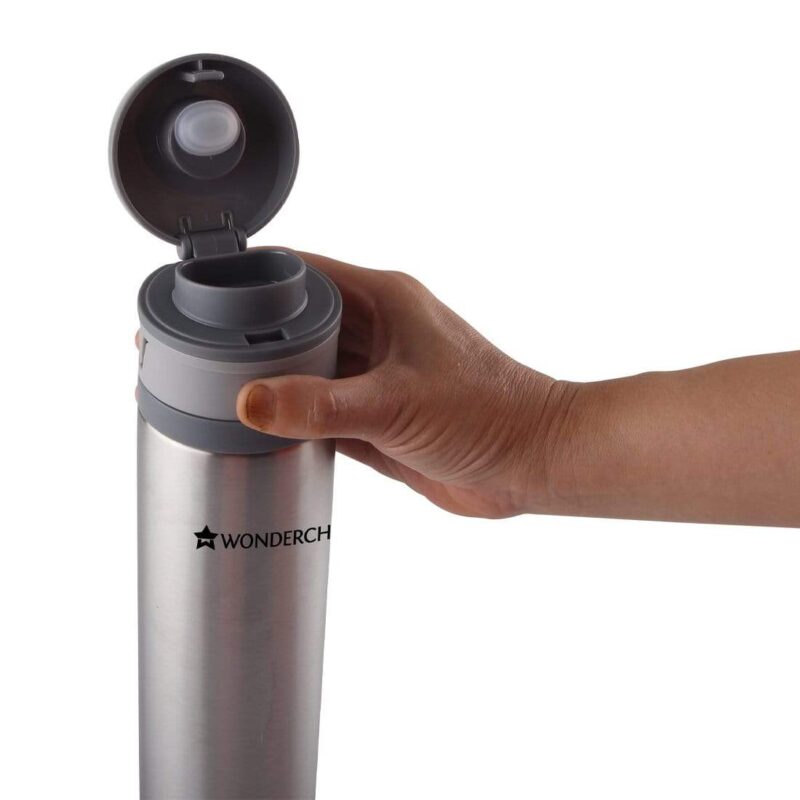 Uni-Bot, 500ml, Silver, Double Wall Stainless Steel Vacuum Insulated Hot and Cold Flask, Ultra Light, Spill and Leak Proof, 2 Years Warranty - Image 4