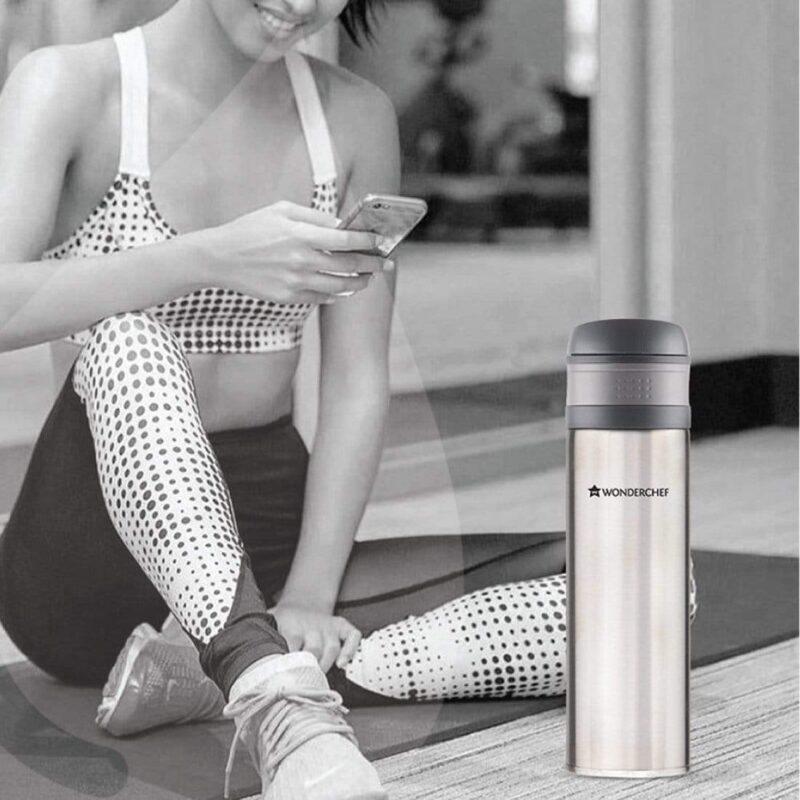 Uni-Bot, 500ml, Silver, Double Wall Stainless Steel Vacuum Insulated Hot and Cold Flask, Ultra Light, Spill and Leak Proof, 2 Years Warranty - Image 10