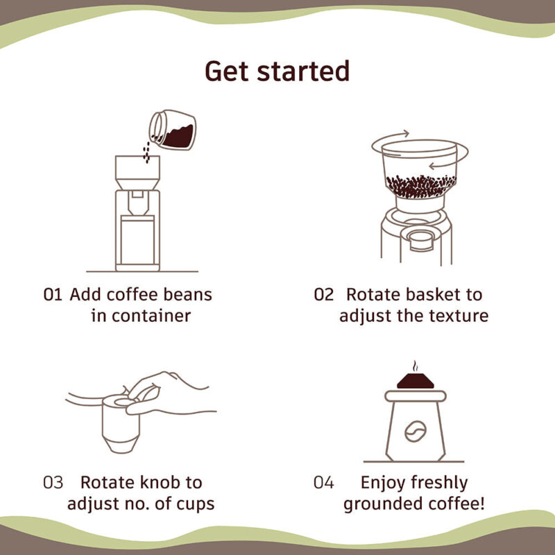 Regalia Electric Coffee Grinder | Burr Grinder | 31 Grinding Settings | Set Variable Coffee Texture, Fine, Medium, Coarse | Grind Beans for Espresso, Lungo, Americano, Cappuccino, Brew, French Press | Perfect Gifting Option | 2 Year Warranty - Image 4