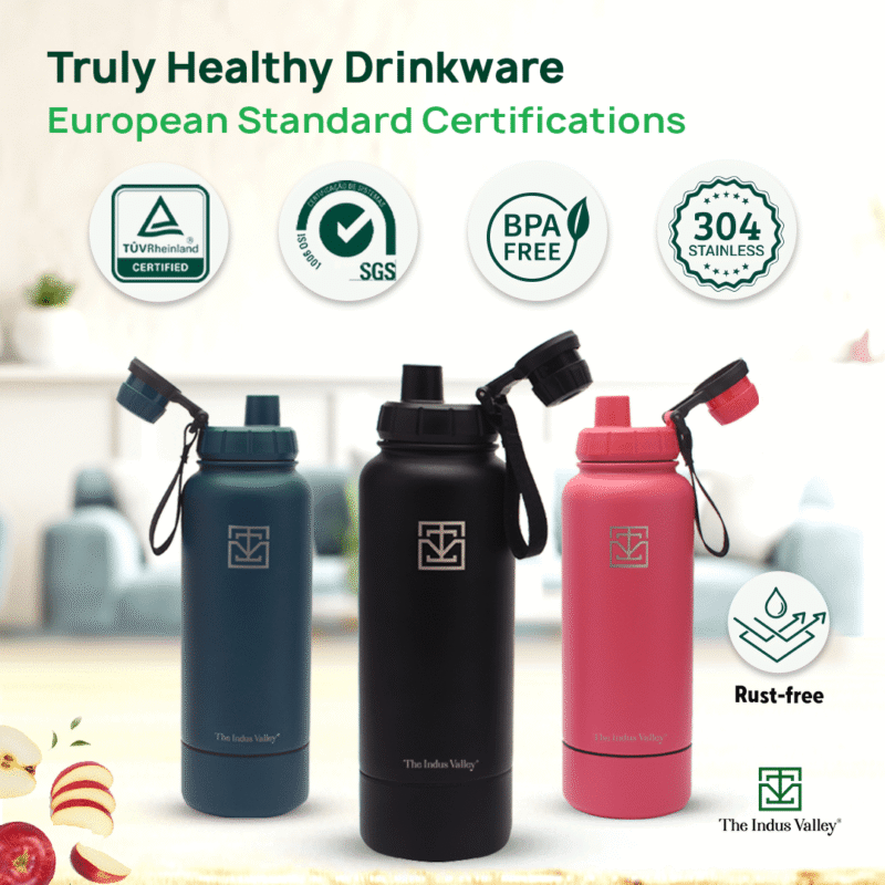 Premium Stainless Steel Vacuum Insulated Water Bottle Flask, Storage Container, Hot & Cold, 900 ml - Image 6