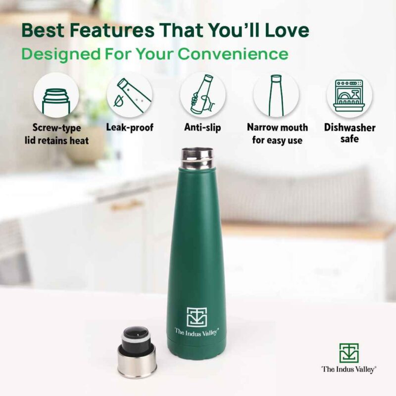 Pro-hydro Vacuum Insulated Stainless Steel Water Bottle Narrow Mouth, Fits All Car Cup Holders,500ml - Image 5