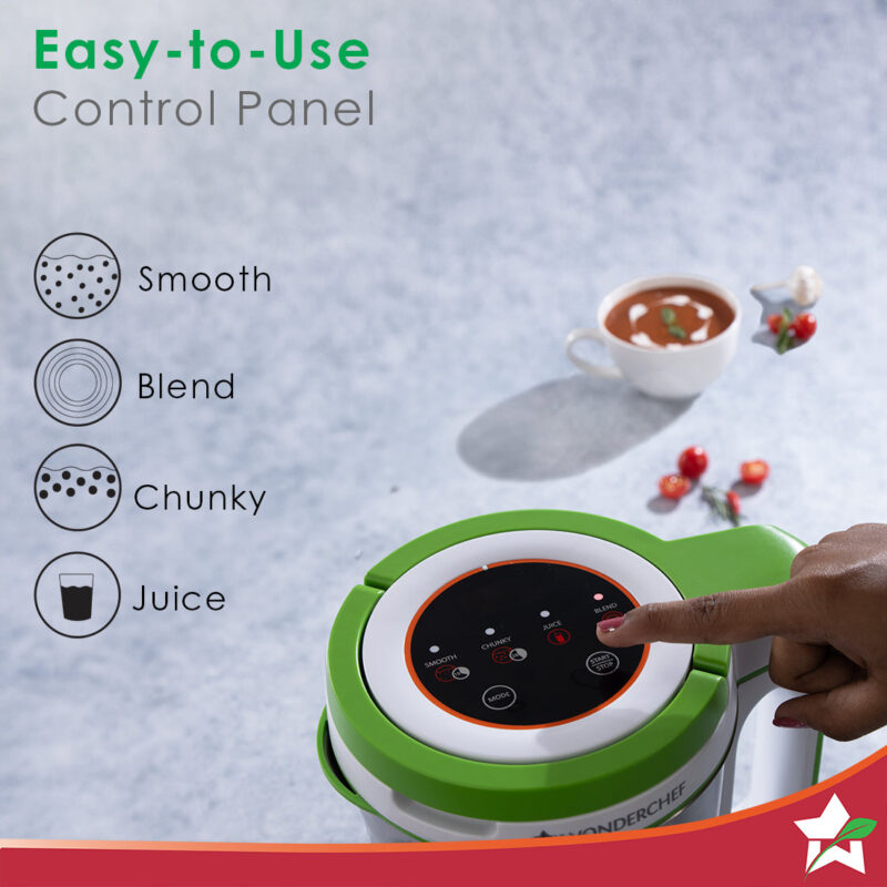 Wonderchef Renewed Soup Maker 1L | 800W | Green and Silver | Easy to use - Image 2