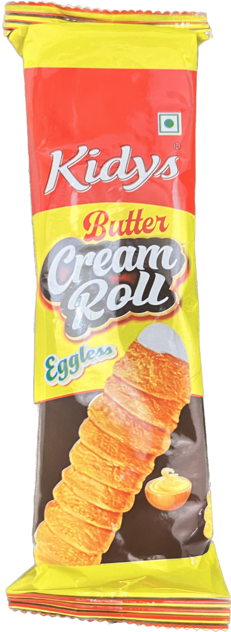48x Kidys Butter Cream Roll Eggless, Pack of 48 (35g each)