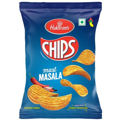 50x Haldirams Chips - Mast Masala, Pack of 50 (34g each)
