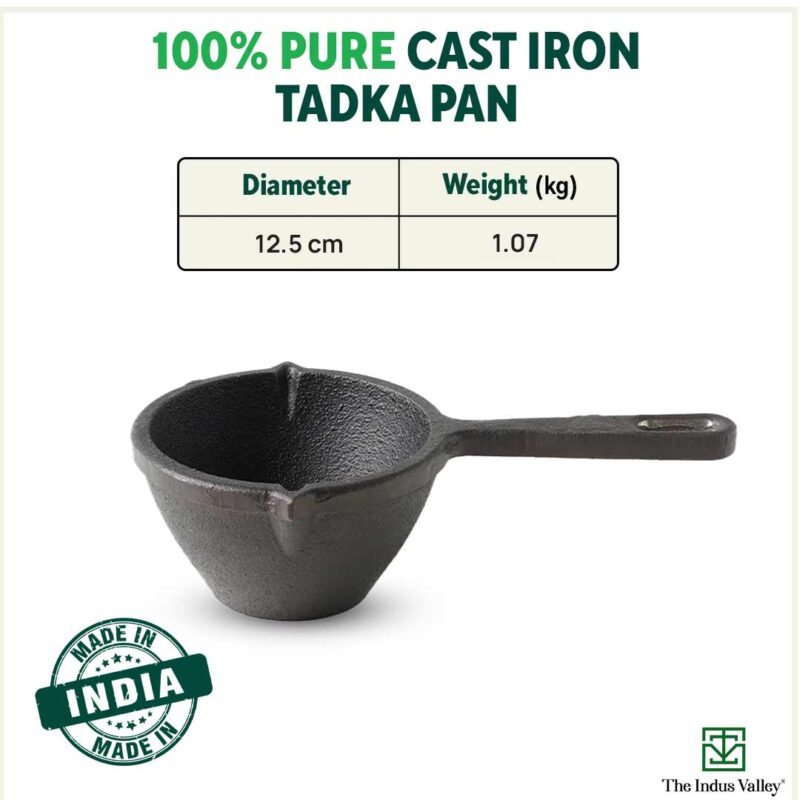 CASTrong Cast Iron Tadka Pan, Pre-seasoned, Natural Nonstick, 100% Pure, Toxin-free, Induction - Image 12