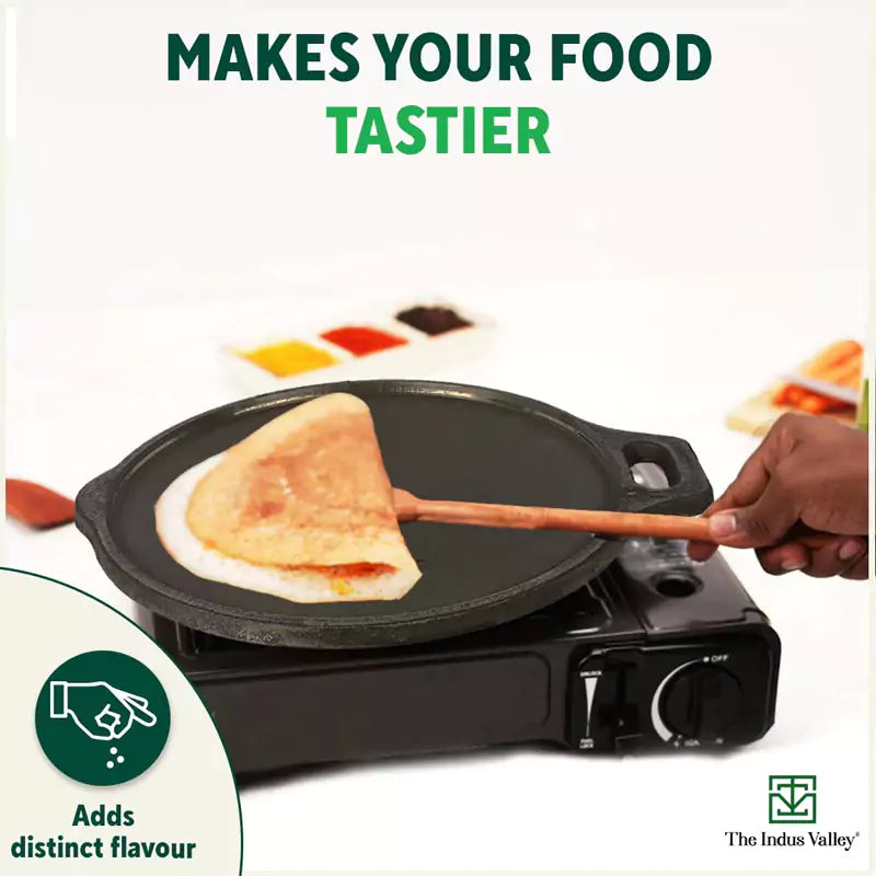 Super Smooth Cast Iron Tawa,Pre-seasoned, Nonstick, 100% Pure, Toxin-free, Induction, 28/30.5cm, 2.7/3.1kg - Image 9