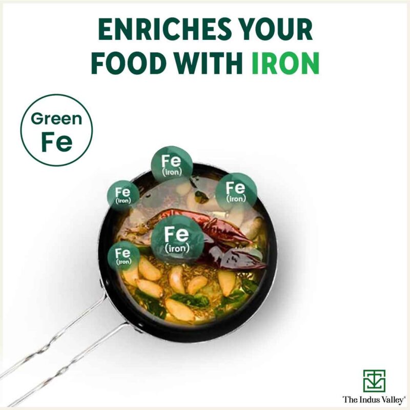 100% Pure Sheet Iron Tadka Pan with Stainless Steel Handle, Pre-seasoned, Toxin-free, Induction - Image 6