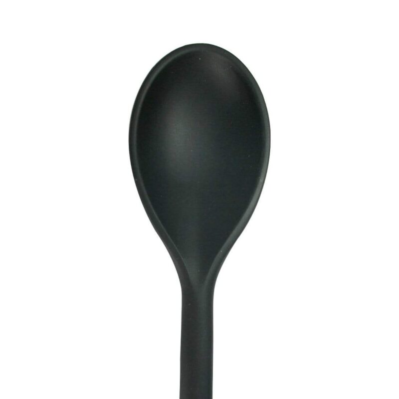 Waterstone Premium Food Grade Silicone Spoon, Black, Stainless Steel Core, Non-stick, Flexible, Heat Resistant, Stylish Design for Stirring, Folding, Mixing - Image 2