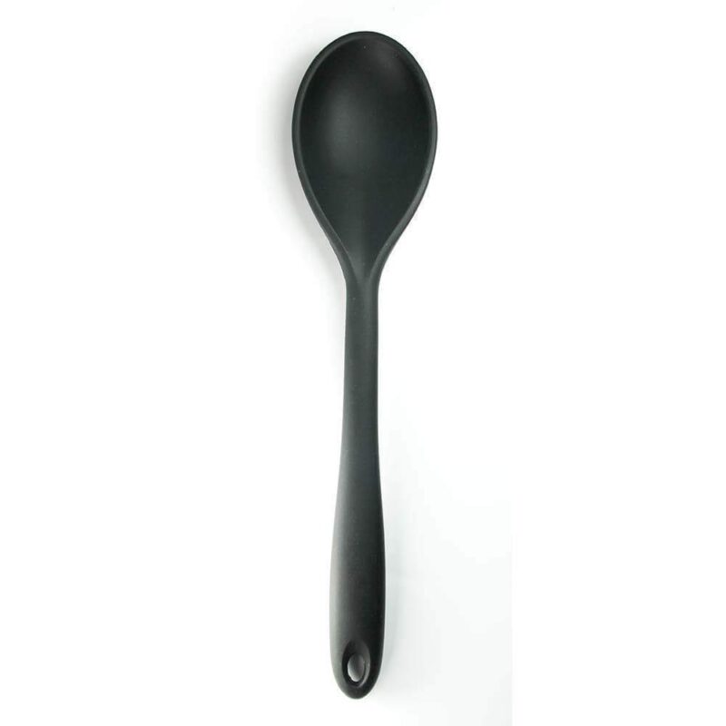 Waterstone Premium Food Grade Silicone Spoon, Black, Stainless Steel Core, Non-stick, Flexible, Heat Resistant, Stylish Design for Stirring, Folding, Mixing - Image 4