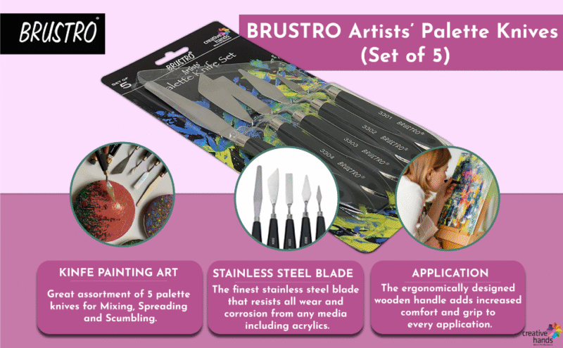 BRUSTRO Artists ’ Palette Knives (Set of 5) - Image 5
