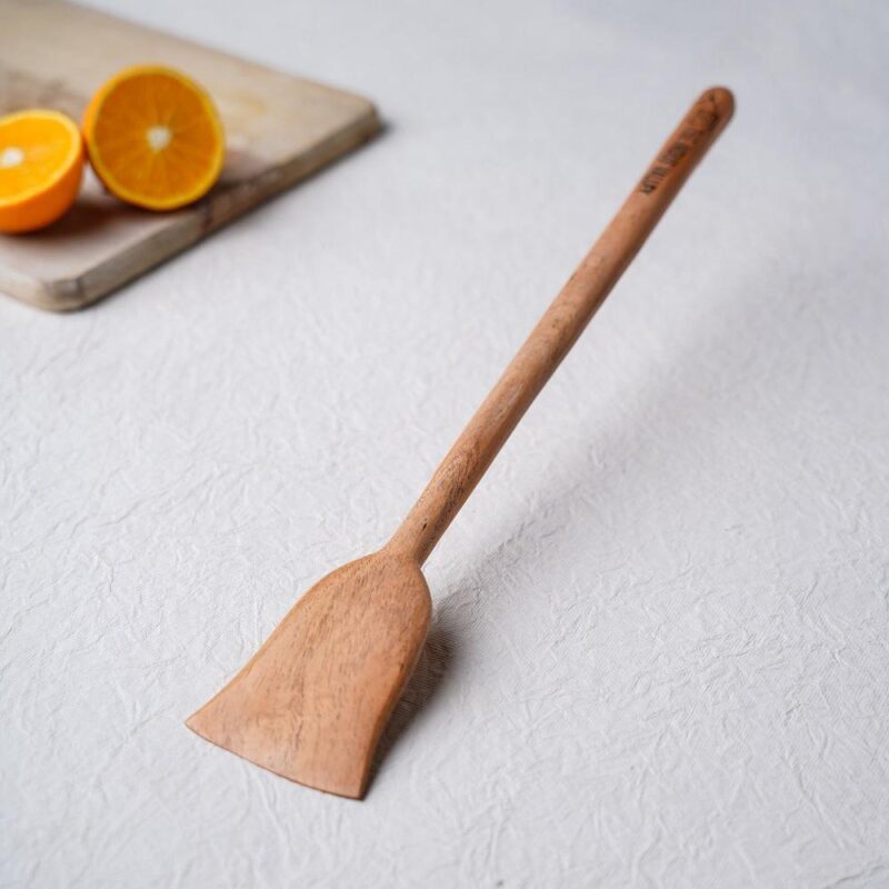 Neem Wood Cooking Spoon - Large Flip (37CM | Handmade | 100% Natural) - Image 4