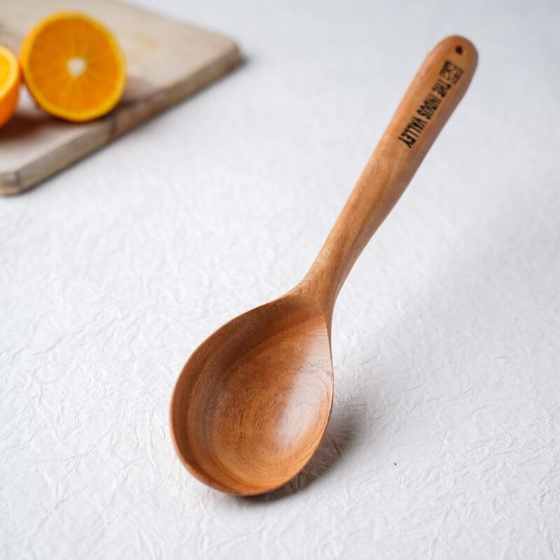 Neem Wood Cooking Spoon – Stir Oval (30cm | Handmade | 100% Natural) - Image 4