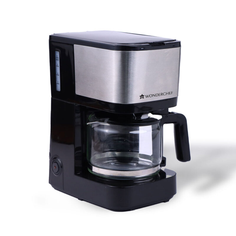 Regalia Pronto Coffee Maker 600W | Coffee Brewer Machine for Home & Office | 750ml Borosilicate Glass Carafe | 3-in-1 Filter Coffee, Espresso, Cappuccino | Auto Shut Off | 6 Cups Coffee | Perfect Gifting Option | Black & Silver| 2 Year Warranty - Image 7