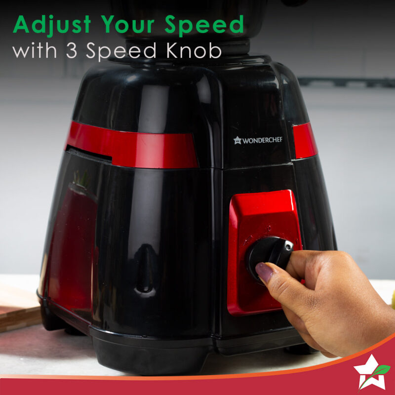 Wonderchef Renewed Platinum Mixer Grinder | 750W | Black Rust - Image 3